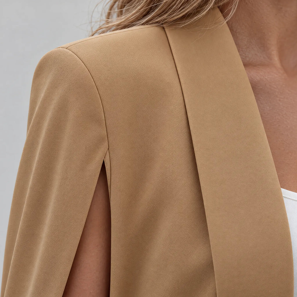 Veleora - Open Front Cape Blazer Erica