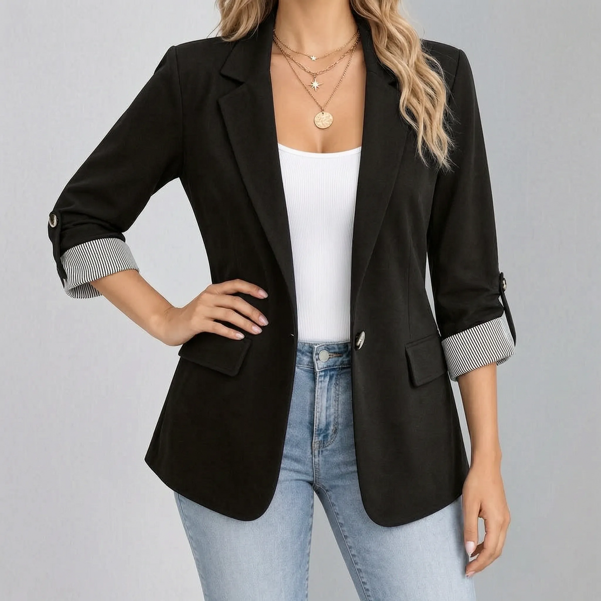 Vellara - Open Front Blazer Kathryn