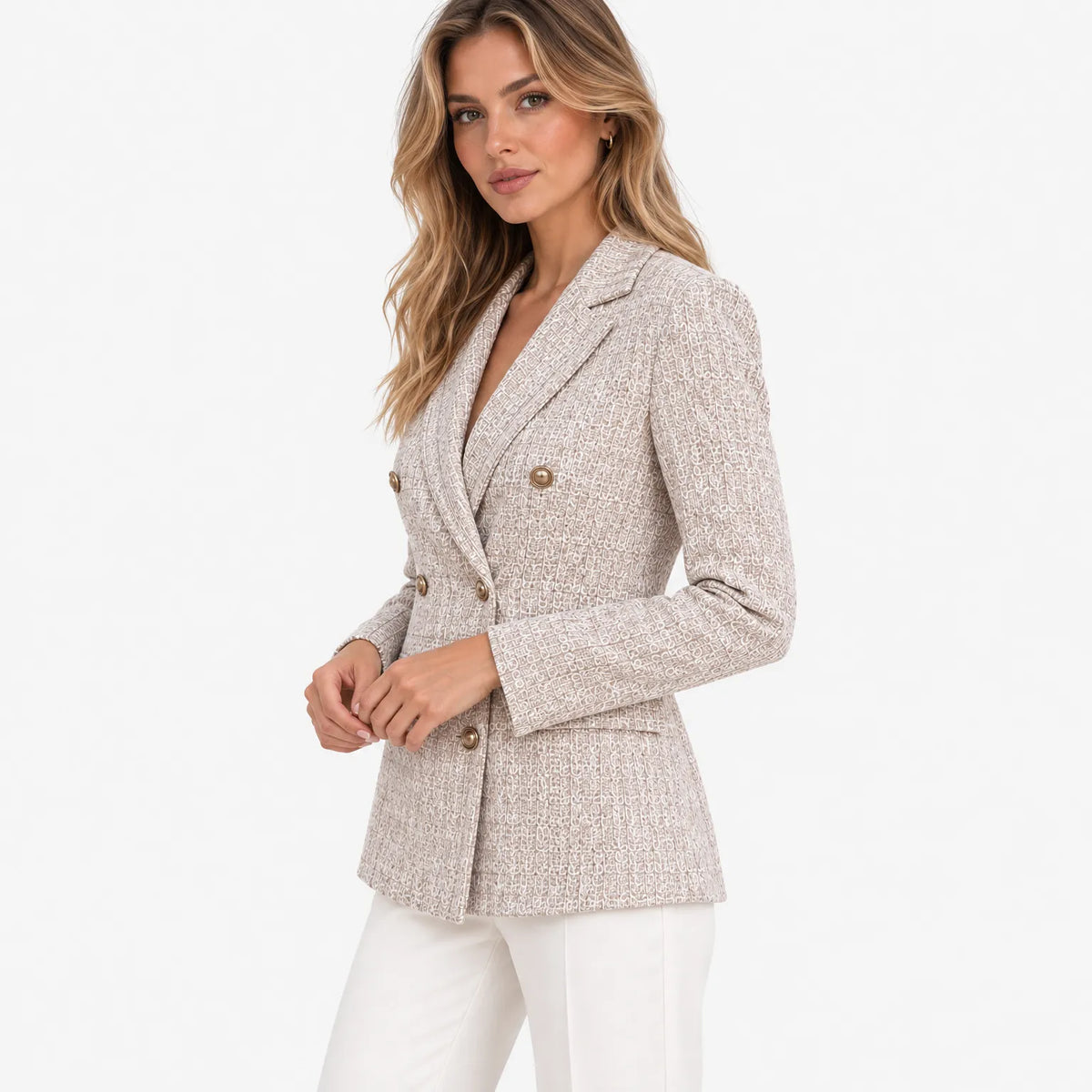 Veronica  - Tailored Double Breasted Woven Blazer
