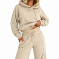 Veyra - Relaxed Layered Hoodie and Wide Leg Pants Set