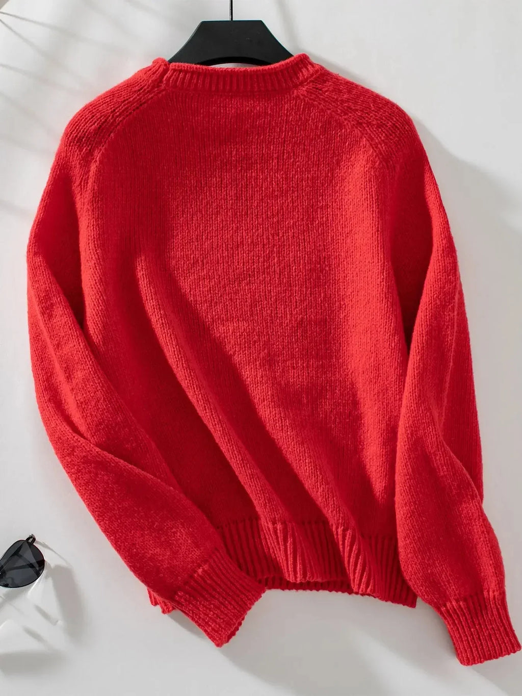 Women's Acrylic Knit Crewneck Sweater | Festive Christmas Tree Pattern Autumn Winter 2