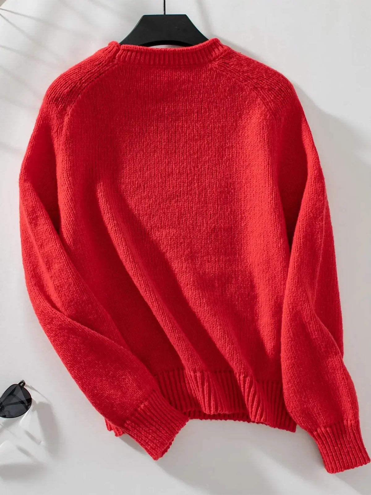 Women's Acrylic Knit Crewneck Sweater | Festive Christmas Tree Pattern Autumn Winter 2