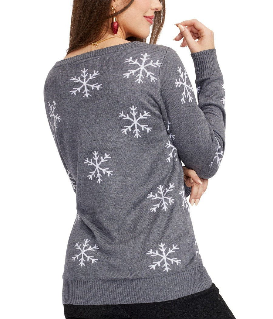 Women's Acrylic Knit Winter Sweater | Cozy Festive Snowman Pullover 1