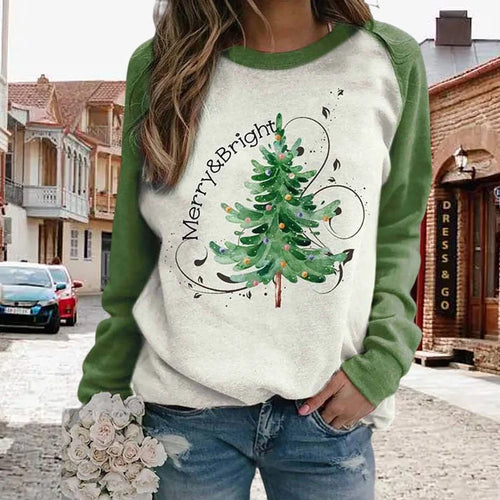 Women's Cotton Blend Christmas Sweatshirt | Soft Festive Crewneck Top for Winter 0