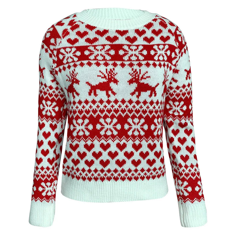 Women's Wool Blend Fair Isle Sweater | Cozy Relaxed Fit Winter Knit 6