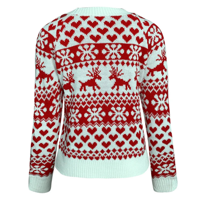 Women's Wool Blend Fair Isle Sweater | Cozy Relaxed Fit Winter Knit 7