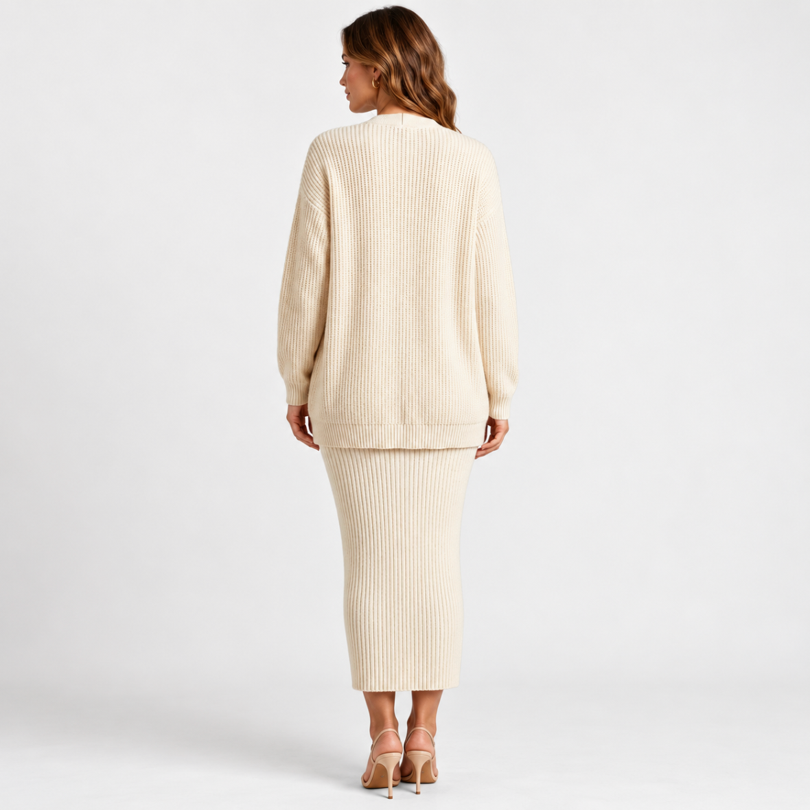 Amaris - Two Piece knitted Set Cardigan & Dress