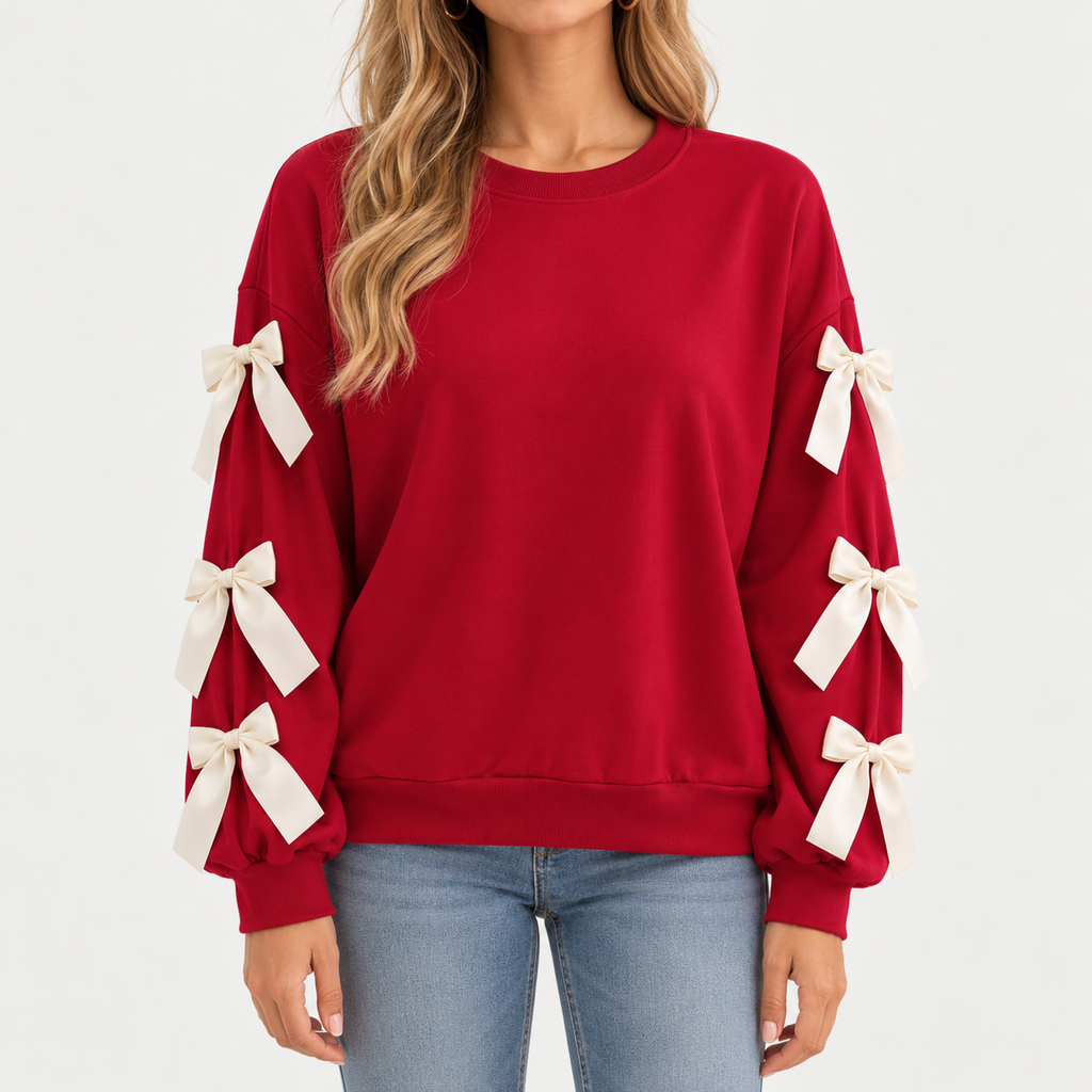 Miley – Bow Sleeve Christmas Jumper