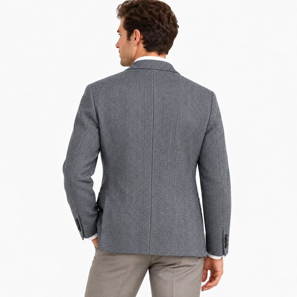 Miguel  - Slim Fit Herringbone Blazer