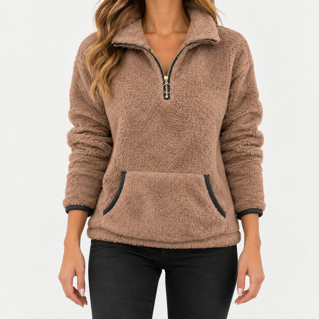 Linda – Cozy Half-Zip Fleece Pullover
